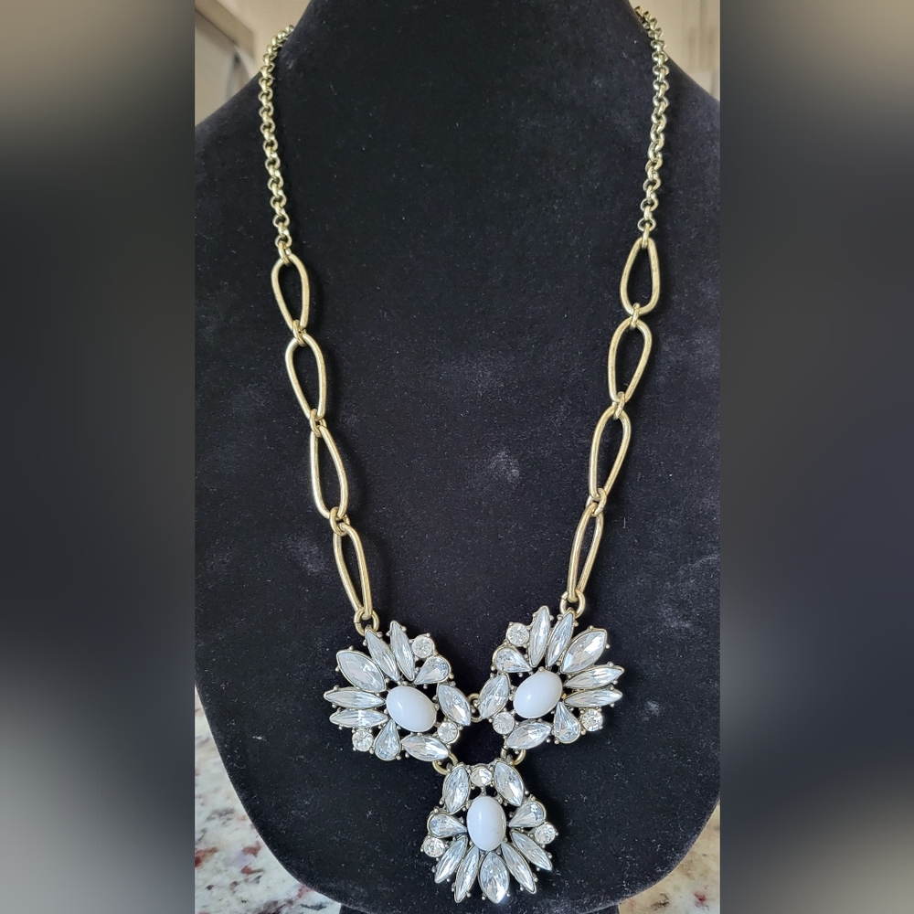 Baublebar Flower Rhinestone Statement Necklace - image 1